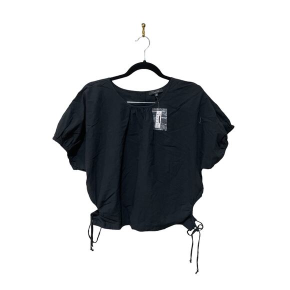 Madewell Embroidered Poplin Puff-Sleeve Cutout Crop Top Size XL New with Tags - Picture 6 of 9